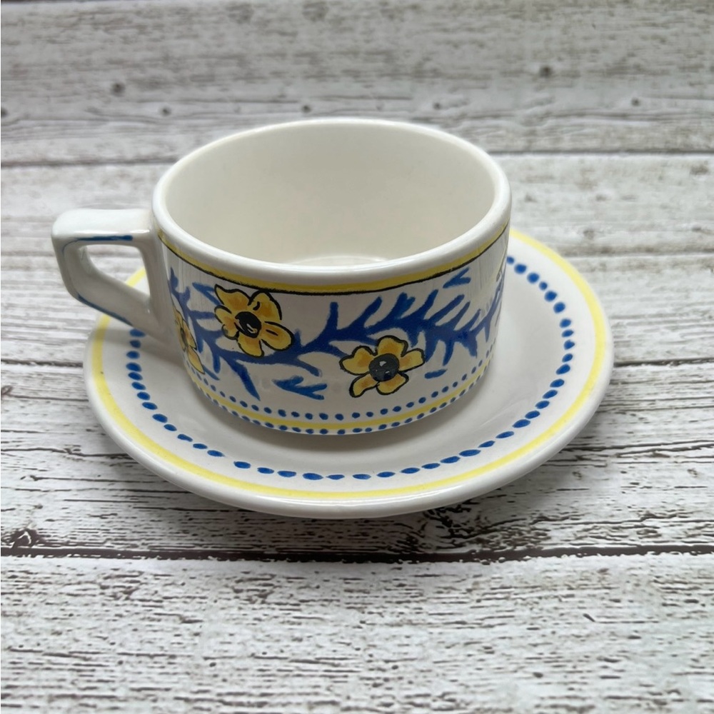Four piece cup and saucer set
